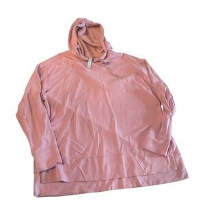 Brisas Womens Large Mauve Pink Long Sleeve Activewear Hoodie Pullover Sweatshirt